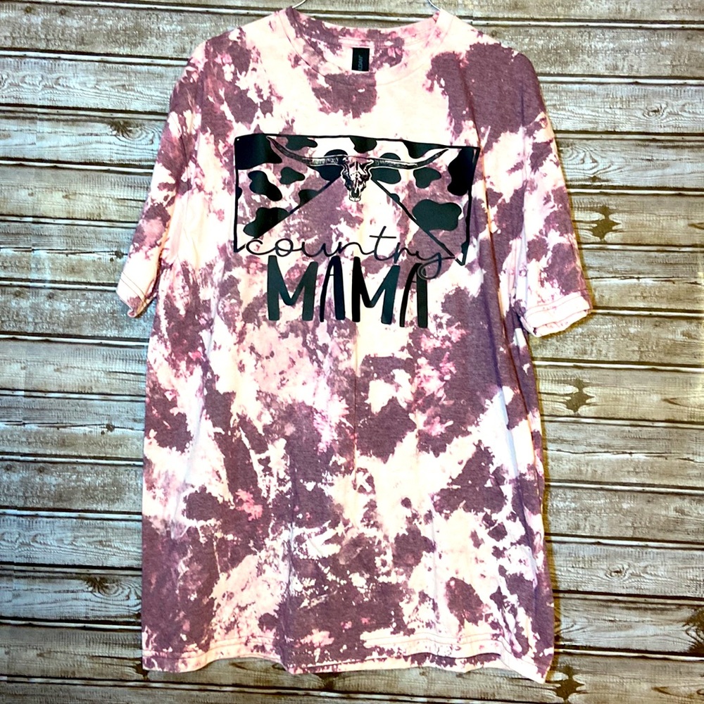Country Mama screen print t-shirt